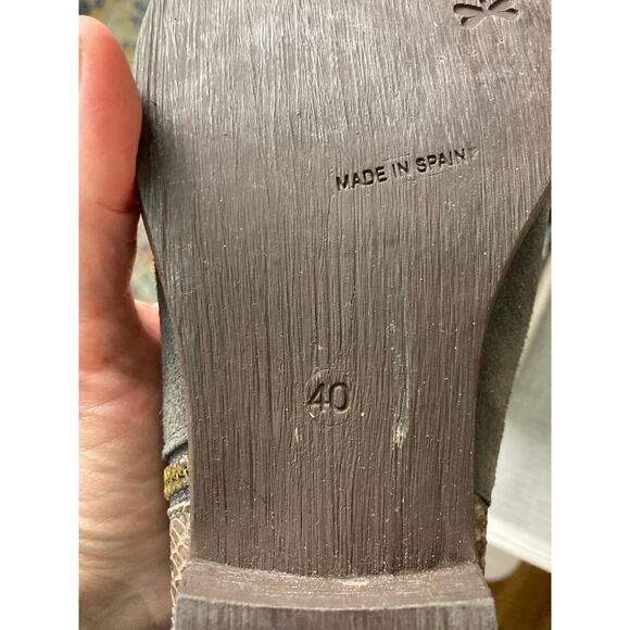 Eric Michael‎ Shooties Suede & Reptile Mix Media Sz 40 (9) - Picture 6 of 8